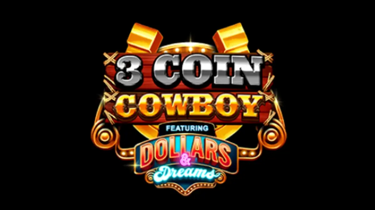 3 Coin Cowboy Dollars & Dreams slot machine interface na may temang Wild West
