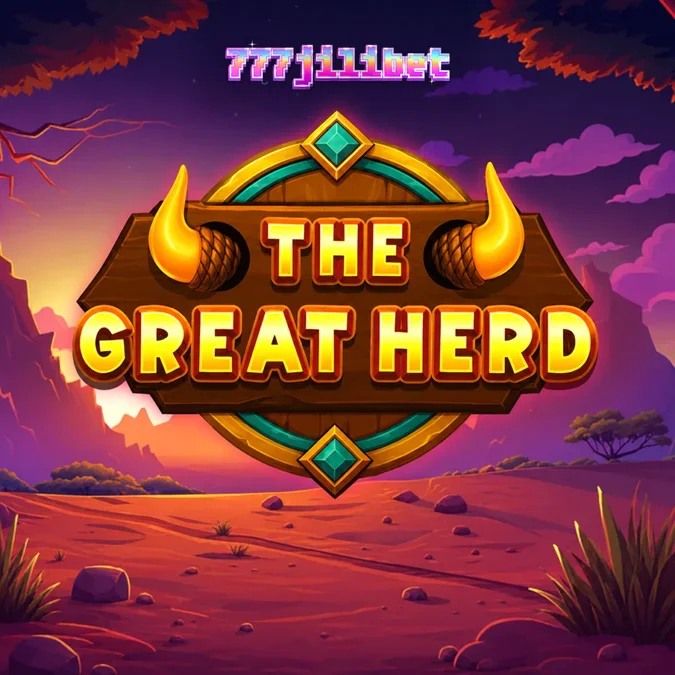 The Great Herd slot game interface with savanna theme